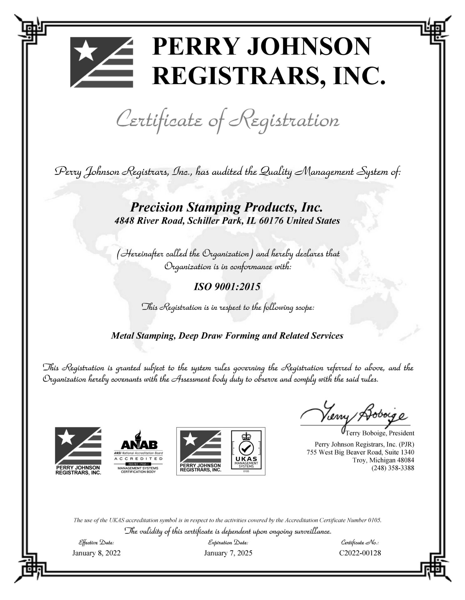 cert_Precision Stamping Products Inc._final